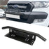 GUNMANSA Universal Bar Light Mounting Bracket & Licence Plate Holder (Black)