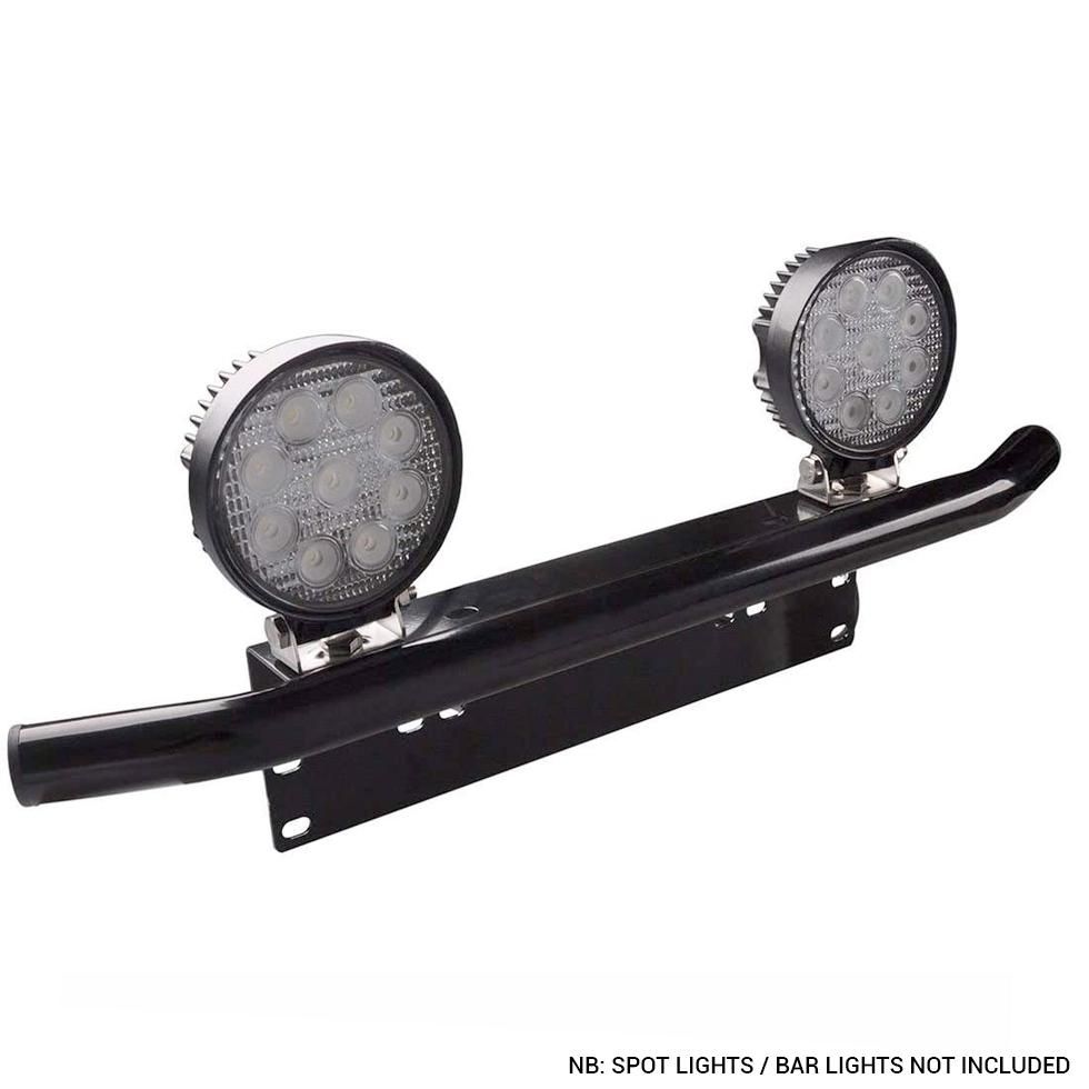 GUNMANSA Universal Bar Light Mounting Bracket & Licence Plate Holder (Black)