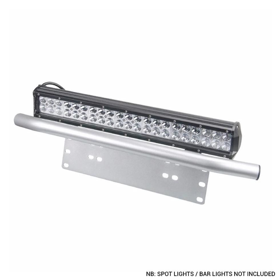GUNMANSA Universal Bar Light Mounting Bracket & Licence Plate Holder (Silver)
