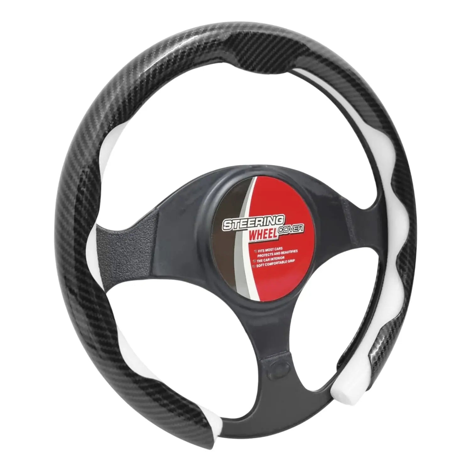 GUNMANSA Universal Carbon Look GT Sport Style Steering Wheel Cover