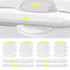 GUNMANSA Universal Chevrolet Transparent Silicone Door Handle Cover Protector Set (8pc)