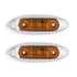 GUNMANSA Universal Cressida Orange & Chrome Oval LED Side Marker – 100x33mm (Pair)