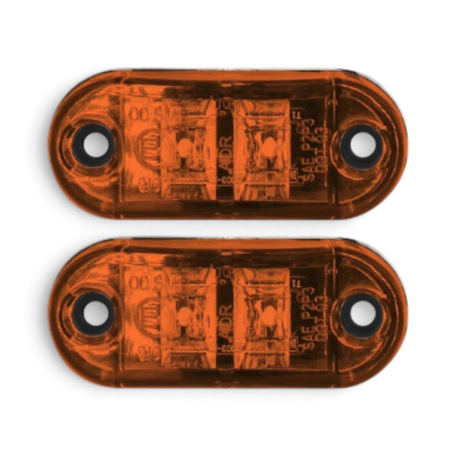 GUNMANSA Universal Cressida Orange Oval LED Side Marker – 65x27mm (pair)