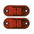 GUNMANSA Universal Cressida Red Oval LED Side Marker – 65x27mm (pair)
