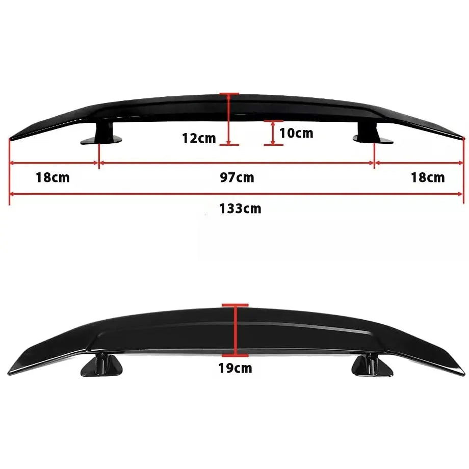 GUNMANSA Universal Gloss Black GT Style Sedan Boot Spoiler