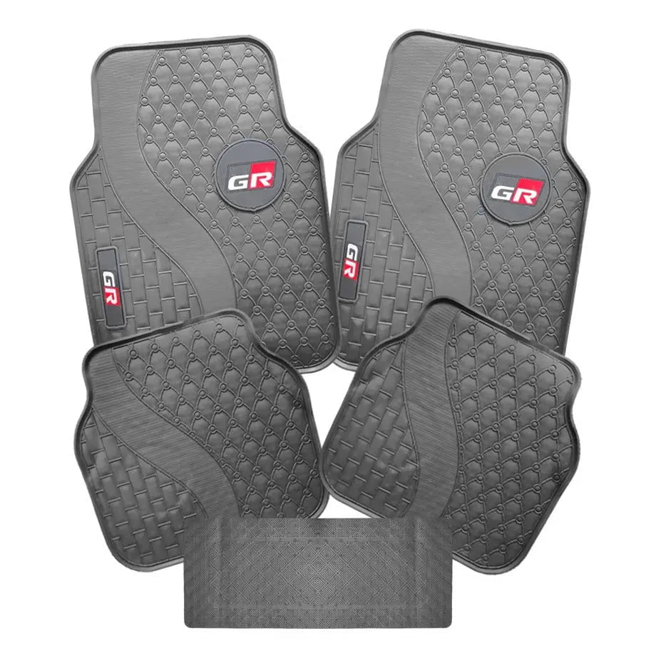 GUNMANSA Universal GR Sport Style 5-Piece Rubber Car Mats