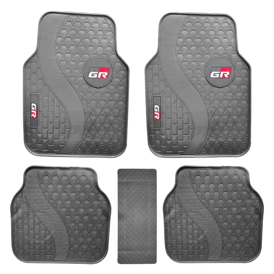 GUNMANSA Universal GR Sport Style 5-Piece Rubber Car Mats