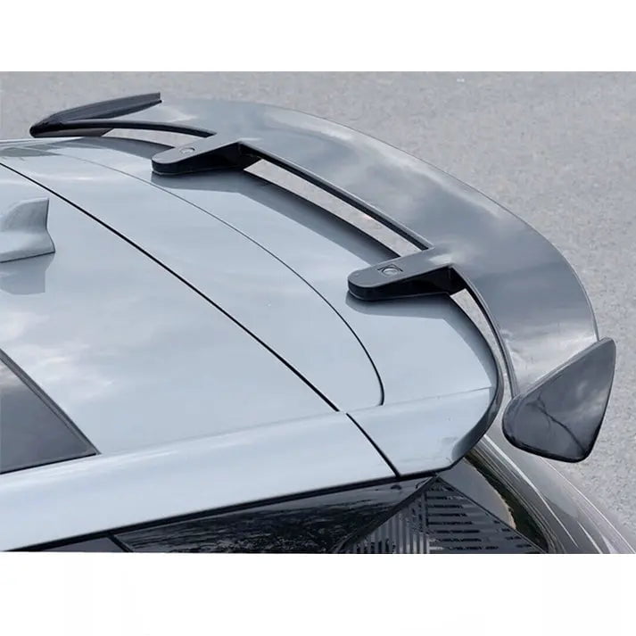 GUNMANSA Universal GT-Style Gloss Black Hatchback Roof Spoiler With Brake Light