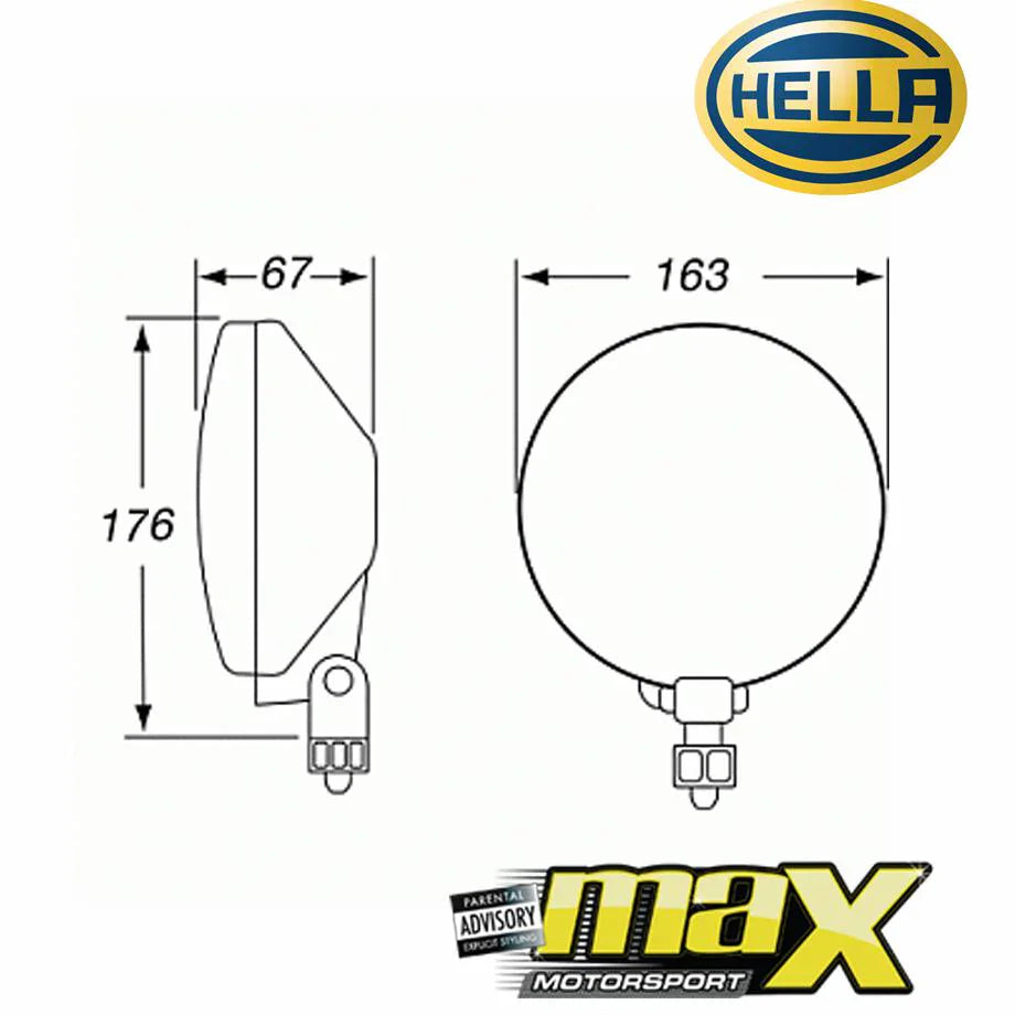 GUNMANSA Universal Hella Comet 500 Spotlamps (Pair)
