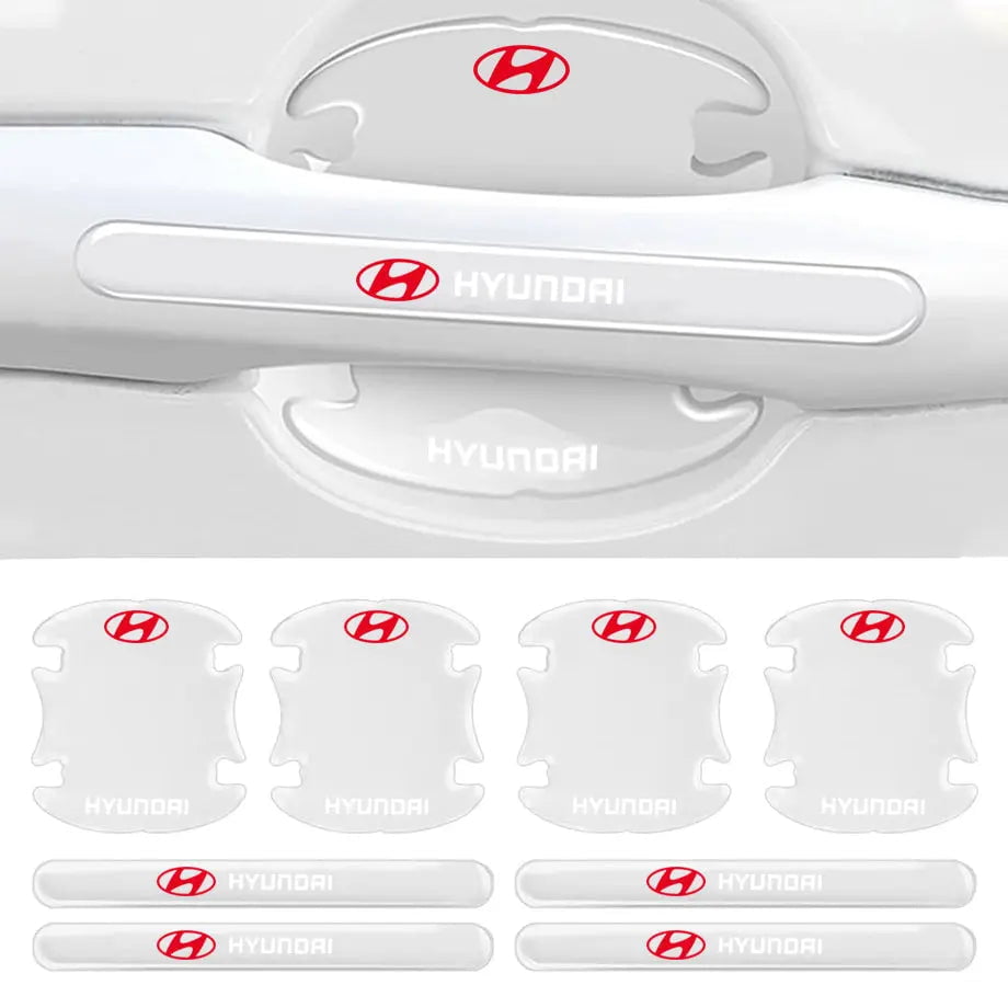 GUNMANSA Universal Hyundai Transparent Silicone Door Handle Cover Protector Set (8pc)