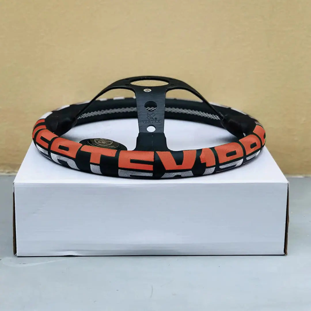 GUNMANSA Universal JDM Aluminium Vertex Drift Style Sports Steering Wheel (320mm)