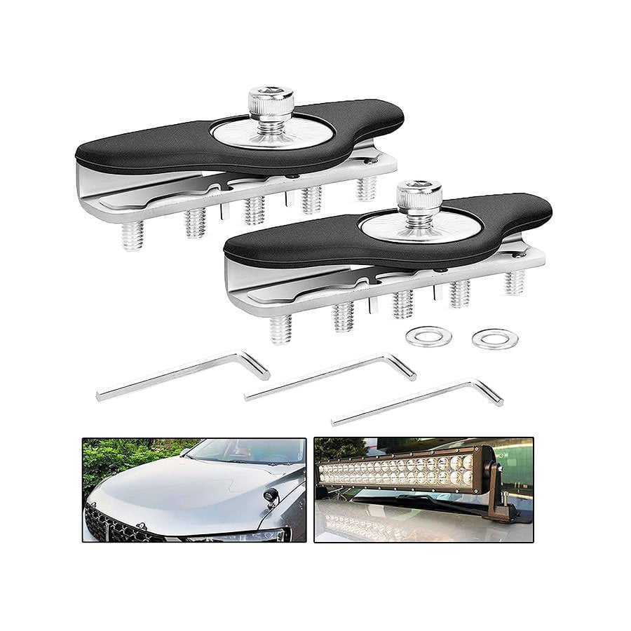 GUNMANSA Universal LED Light Bar Mounting Brackets – No-Drill Stainless Steel Mount Clamps (2pc)