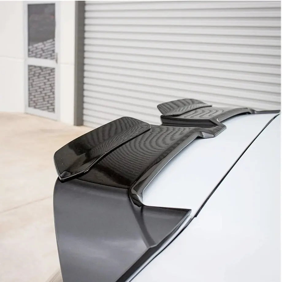 GUNMANSA Universal Oettinger Style Gloss Black Roof Spoiler Winglet Extension - 2 Piece