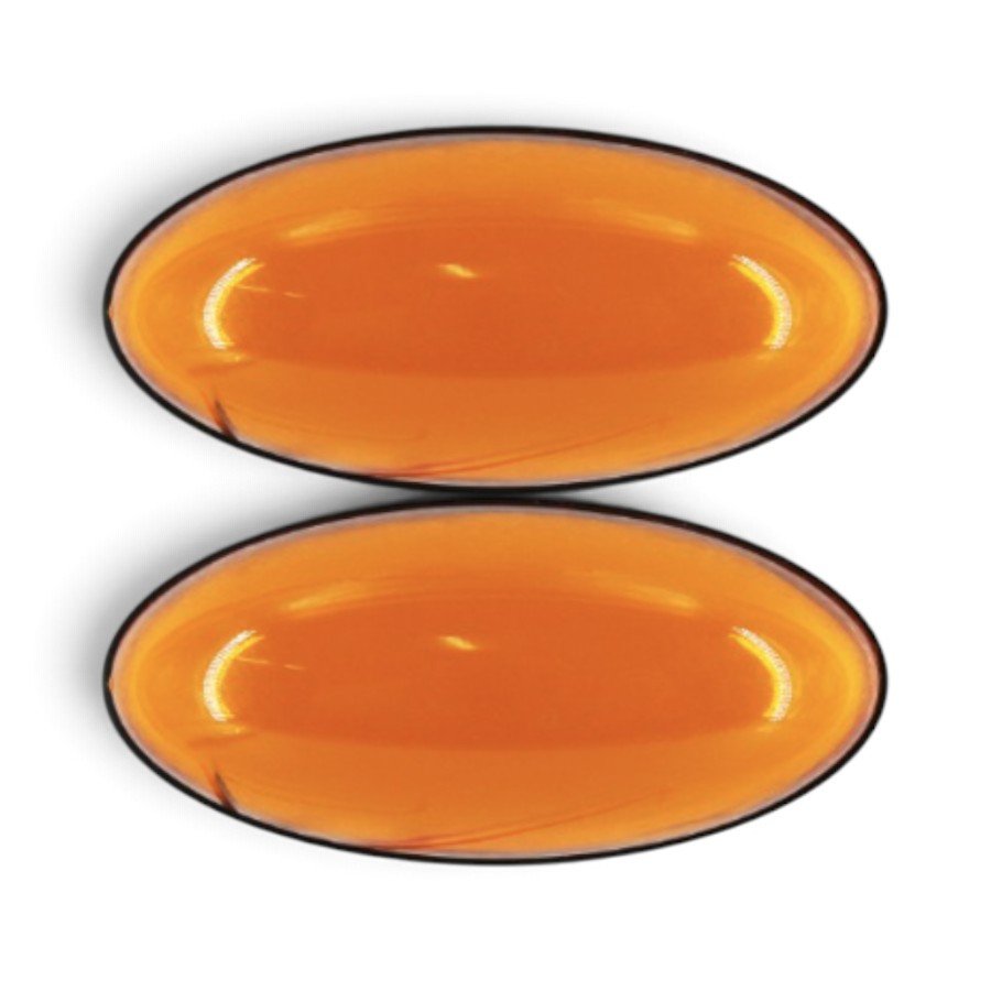 GUNMANSA Universal Oval Orange Flashing LED Side Marker – 62x26mm (Pair)