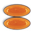 GUNMANSA Universal Oval Orange Flashing LED Side Marker – 62x26mm (Pair)