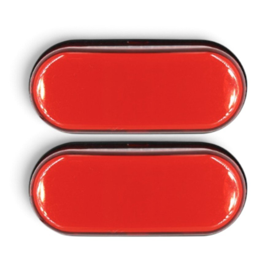 GUNMANSA Universal Oval Red LED Side Marker – 62x26mm (Pair)