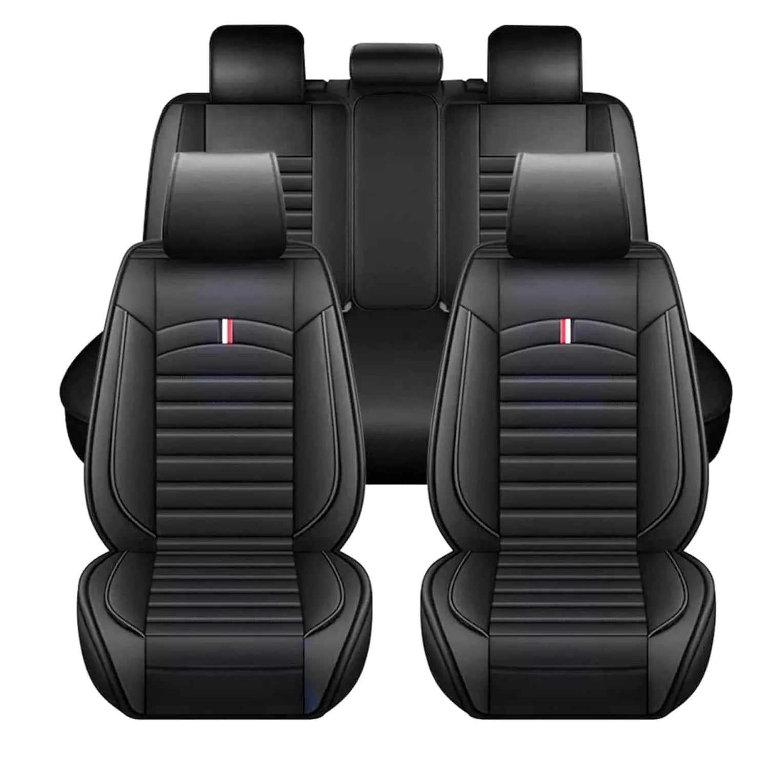 GUNMANSA Universal Premium Luxury Car Seat Covers - Front & Rear Full Set (Black)