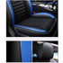 GUNMANSA Universal Premium Luxury Car Seat Covers - Front & Rear Full Set (Black & Blue)