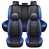 GUNMANSA Universal Premium Luxury Car Seat Covers - Front & Rear Full Set (Black & Blue)