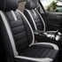 GUNMANSA Universal Premium Luxury Car Seat Covers - Front & Rear Full Set (Black & Grey)