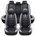 GUNMANSA Universal Premium Luxury Car Seat Covers - Front & Rear Full Set (Black & Grey)
