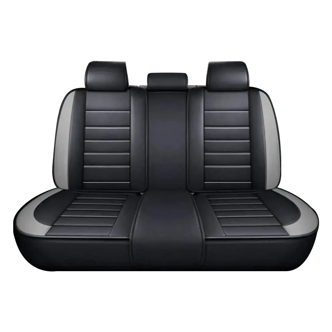 GUNMANSA Universal Premium Luxury Car Seat Covers - Front & Rear Full Set (Black & Grey)