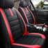 GUNMANSA Universal Premium Luxury Car Seat Covers - Front & Rear Full Set (Black & Red)