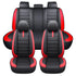 GUNMANSA Universal Premium Luxury Car Seat Covers - Front & Rear Full Set (Black & Red)