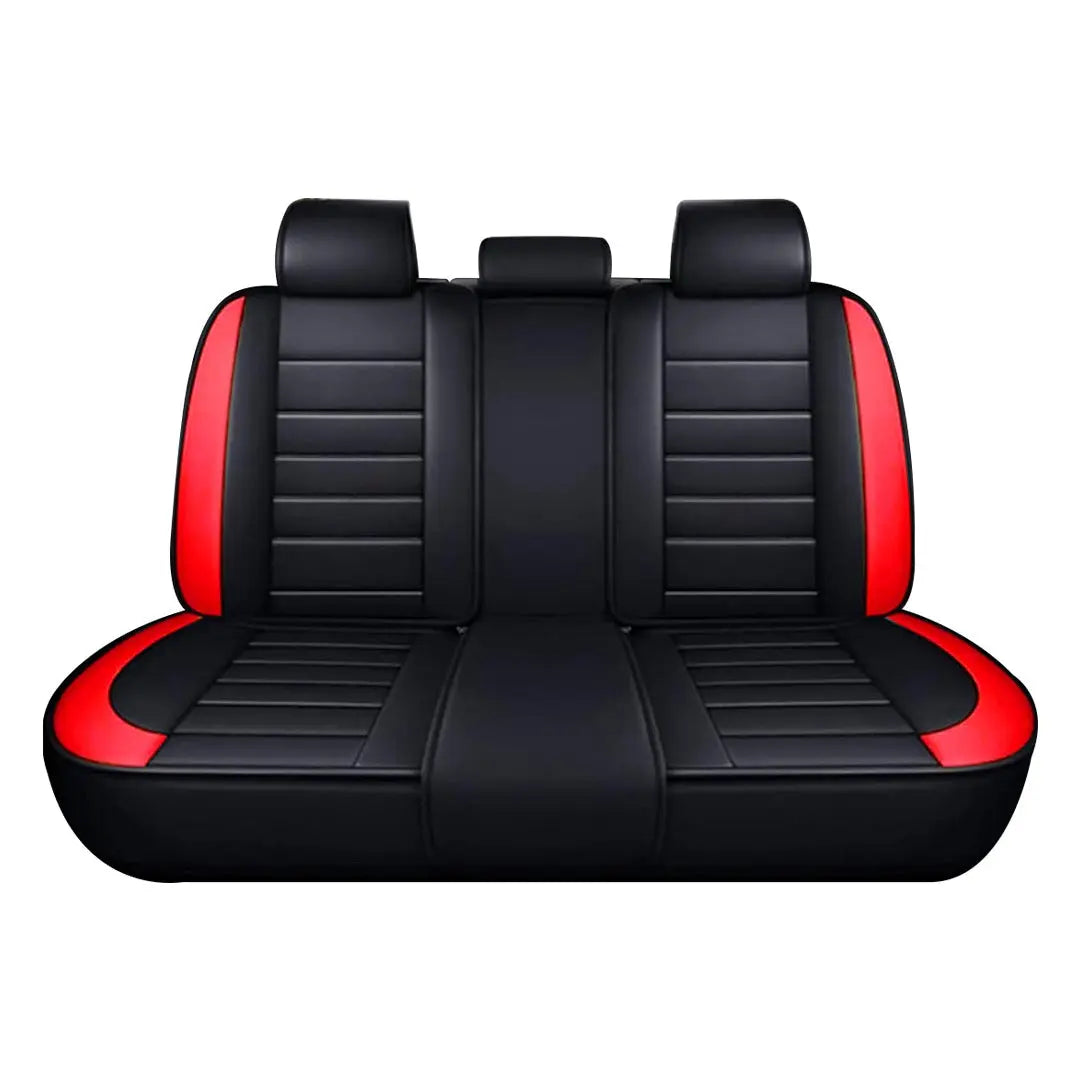 GUNMANSA Universal Premium Luxury Car Seat Covers - Front & Rear Full Set (Black & Red)