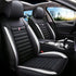 GUNMANSA Universal Premium Luxury Car Seat Covers - Front & Rear Full Set (Black & White)