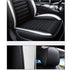 GUNMANSA Universal Premium Luxury Car Seat Covers - Front & Rear Full Set (Black & White)