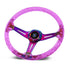 GUNMANSA Universal Purple Acrylic JDM Drift Style Racing Steering Wheel - Neo Chrome Face (350mm)