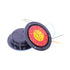 GUNMANSA Universal Round Tail Light with Chrome Surround – 16 SMD Red & Yellow – 14cm Diameter