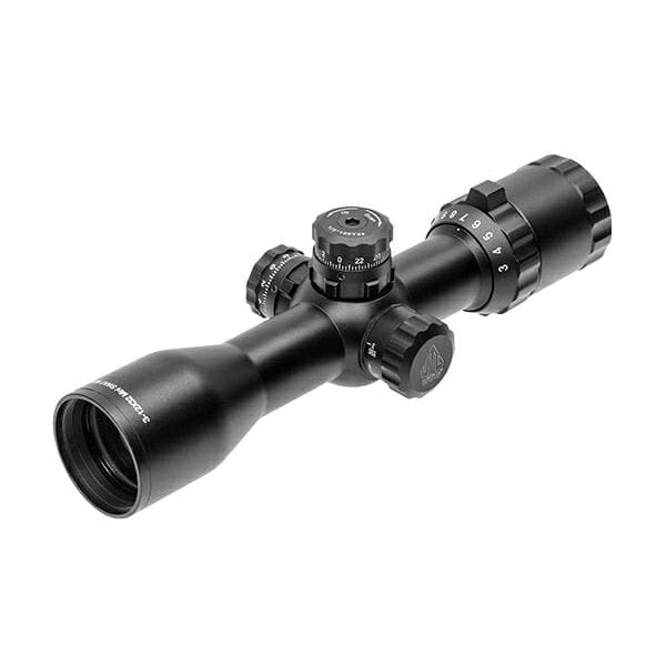 GUNMANSA UTG 3-12X32 1″ BugBuster® Scope, Side AO, Mil-dot, QD Rings SCP-M312AOWQ