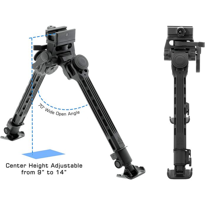 GUNMANSA UTG Big Bore Full Stability Bipod - 9-14"