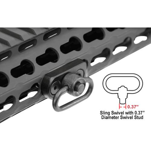 GUNMANSA UTG Keymod Adaptor Base for Standard QD Sling Swivel – TL-SWKM01