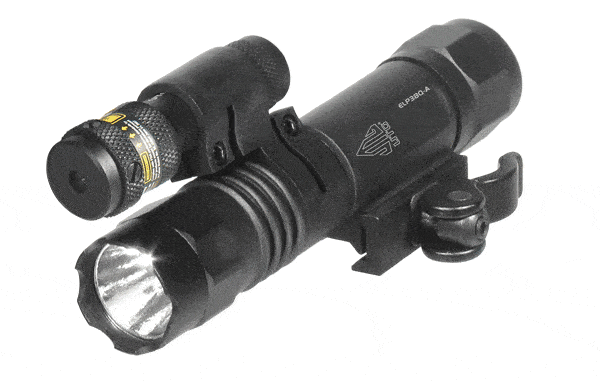 GUNMANSA UTG LT-ELP38Q-A QD Sporting Type 400 Lumen LED Flashlight & 16 Position Adjustable Red Laser Combo