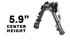 GUNMANSA UTG TL-BP78Q OP Bipod QD Lever Mount Height 5.9-7.3