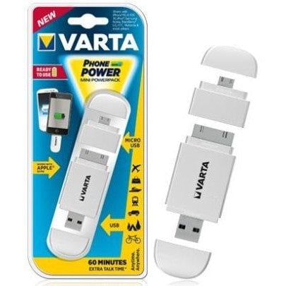 GUNMANSA Varta White Mini Powerpack Charger Smart 2 In 1 Solution