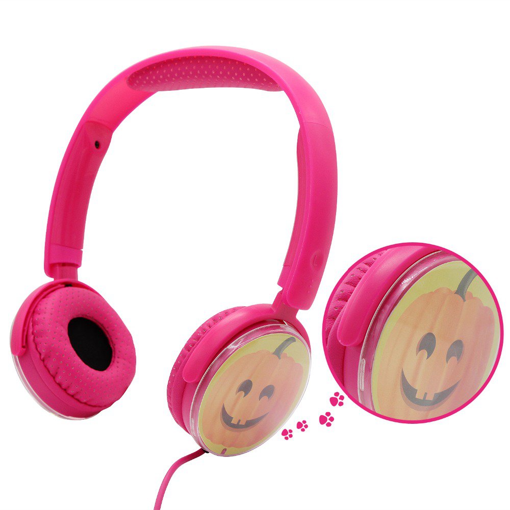 GUNMANSA VCOM SP-DE126 Kids Headphones with Microphone Earphone for Toddler Tablet School Boys/Girls (Pink)