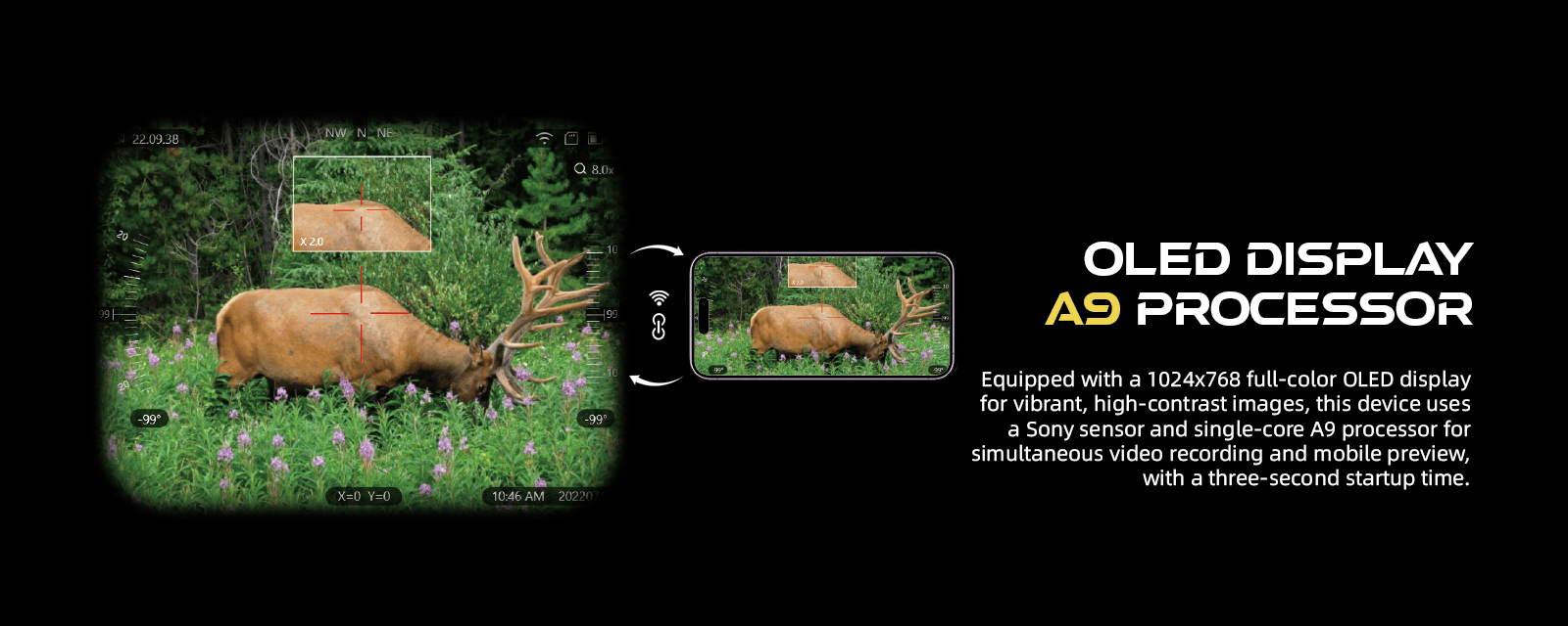 GUNMANSA VECTOR OPTICS 8X50MM HD Digital Day & Night Vision Scope - OWNVS-03