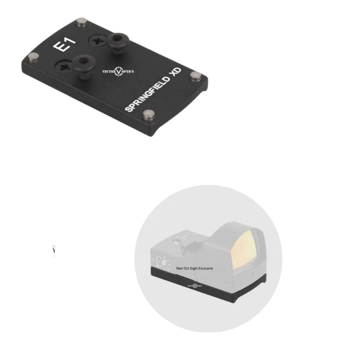 GUNMANSA Vector Optics Sphinx Red Dot Pistol Mount Base for Springfield XD - SCRDM-05