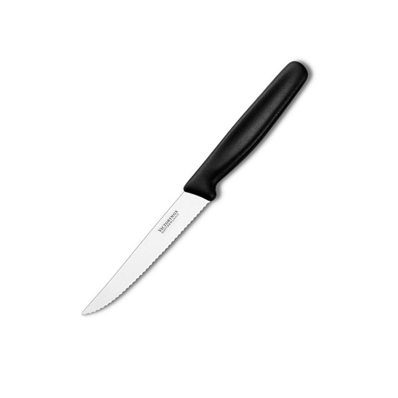 GUNMANSA Victorinox Steak Knife Serrated Pointed Black Knife V5.1233