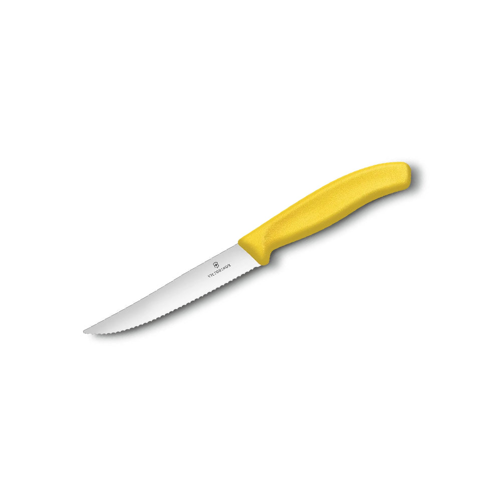 GUNMANSA Victorinox Swissclassic Gourmet Steak Knife Wavy Edge Yellow- 6.7936.12L8