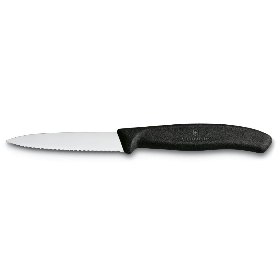 GUNMANSA Victorinox SwissClassic Paring Knife Wavy Edge Black V6.7633