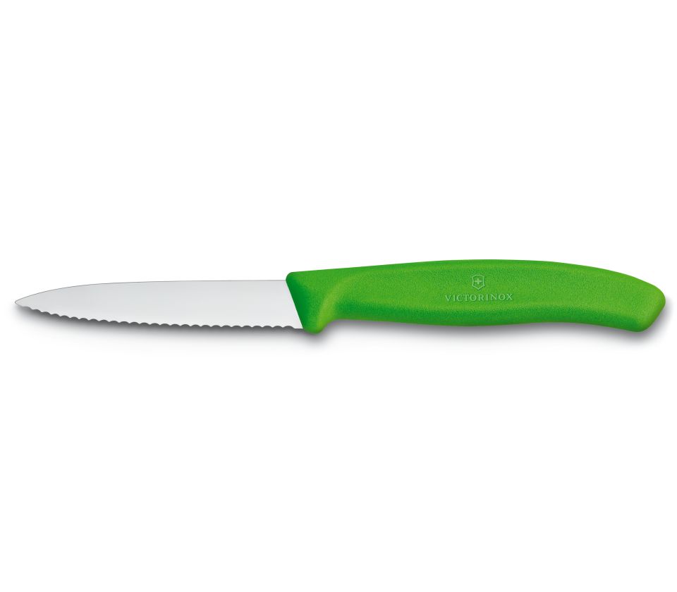GUNMANSA Victorinox SwissClassic Paring Knife Wavy Edge Green V6.7636.L114