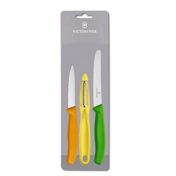 GUNMANSA Victorinox SwissClassic Zest Peeler and Paring Knives – Set of 3 V6.7836PZ2.3