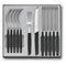 GUNMANSA Victorinox V6.9093.11W.12 Swiss Modern Table Set, 12 Piece W/Table Knives Black