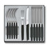 GUNMANSA Victorinox V6.9093.11W.12 Swiss Modern Table Set, 12 Piece W/Table Knives Black