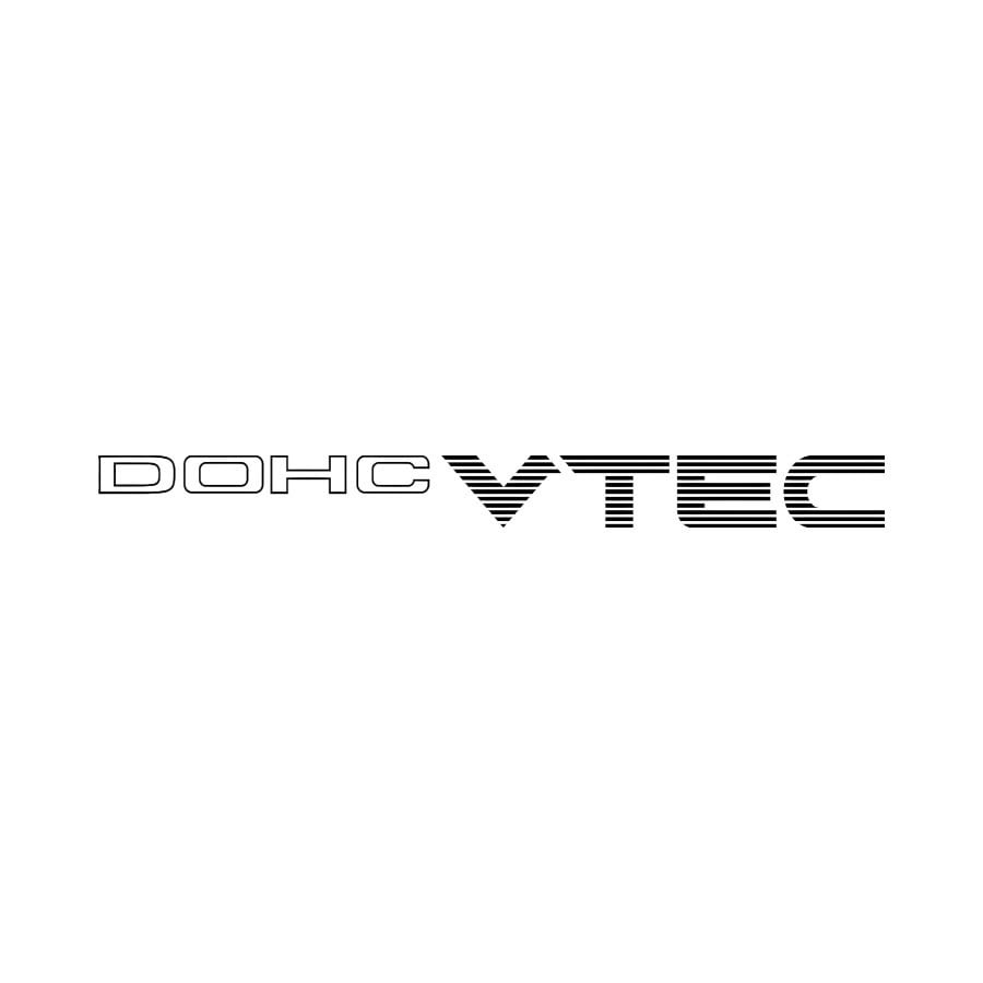 GUNMANSA Vinyl Sticker with V-tech DOHC 16v Design – Black (30x4cm)